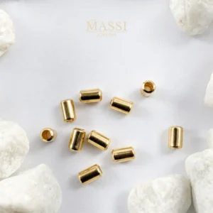 Canutillo #3 Liso de 3 mm en oro nacional amarillo