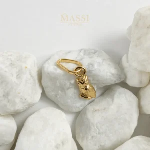 Dije Búho Plano de 8 × 4 mm en oro nacional amarillo